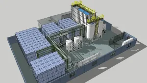 模块化污水处理厂设备区SU模型 SU模型下载