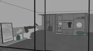 极简现代风卧室SU模型 SU模型下载