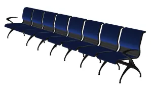 公共空间蓝色排椅SU模型 SU模型下载