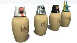 古埃及卡诺匹斯罐（装饰摆件）SU模型 - SU模型免费下载_sketchup模型