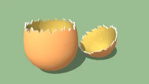 破碎蛋壳摆件SU模型 - SU模型免费下载_sketchup模型