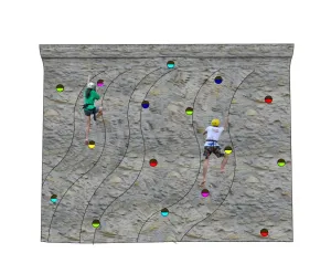 室内攀岩墙与人物组合SU模型 - SU模型免费下载_sketchup模型