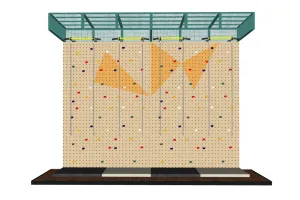 室内自动保护攀岩墙SU模型 - SU模型免费下载_sketchup模型