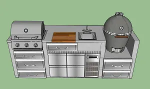 户外厨房SU模型 - SU模型免费下载_sketchup模型