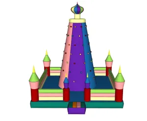 充气城堡攀岩塔游乐设施SU模型 SU模型下载