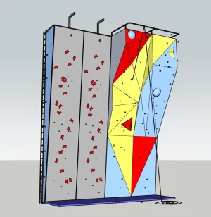 室内攀岩墙组合SU模型 - SU模型免费下载_sketchup模型