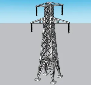 高压输电塔高压塔SU模型 SU模型下载