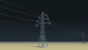 高压塔高压线电力设备SU模型 SU模型下载