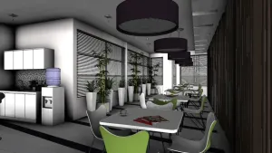 办公休闲区SU模型 SU模型下载