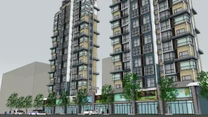 沿街高层商住两用楼SU模型 SU模型下载