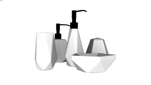 几何卫浴沐浴露洗手液SU模型 SU模型下载