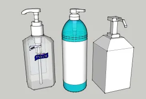 按压式洗护瓶洗手液SU模型 SU模型下载