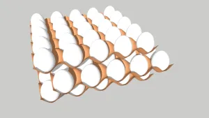 鸡蛋纸托SU模型 SU模型下载