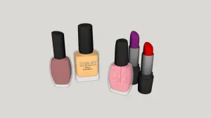 彩妆组合（指甲油+口红）SU模型 - SU模型免费下载_sketchup模型