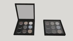 化妆品眼影盘彩妆SU模型 - SU模型免费下载_sketchup模型