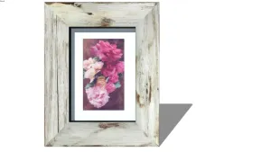 复古花卉装饰水彩画SU模型 - SU模型免费下载_sketchup模型