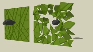 玻璃碎片效果SU模型 SU模型下载