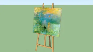 画室的画架画板SU模型 - SU模型免费下载_sketchup模型