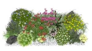 组团花镜灌木植物SU模型 SU模型下载