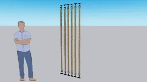 悬挂式麻绳隔断SU模型 SU模型下载