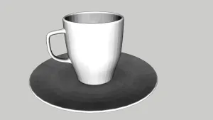 简约咖啡杯水杯SU模型 SU模型下载