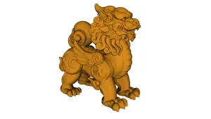 中式招财貔貅雕塑SU模型 SU模型下载