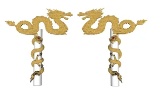 中式盘龙柱雕塑SU模型 - SU模型免费下载_sketchup模型