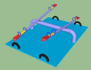 儿童户外跷跷板SU模型 - SU模型免费下载_sketchup模型