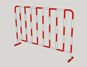 红白铁马隔离栏施工防护栏SU模型 SU模型下载
