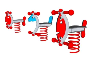儿童弹簧摇摇马(跳跳马)SU模型 - SU模型免费下载_sketchup模型