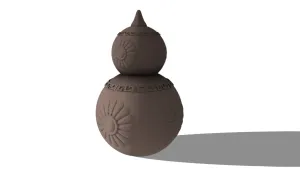 中式葫芦雕塑SU模型 - SU模型免费下载_sketchup模型