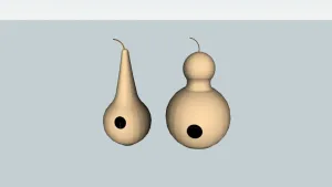 中式葫芦摆件SU模型 SU模型下载