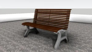 公园长椅公园凳SU模型 SU模型下载