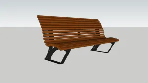 户外公园长椅公园凳SU模型 SU模型下载