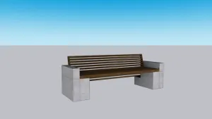 公园椅公园凳SU模型 SU模型下载