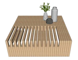 意大利家具茶几SU模型 - SU模型免费下载_sketchup模型