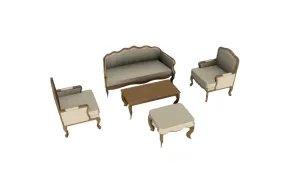 意大利家具沙发茶几su模型 SU模型下载