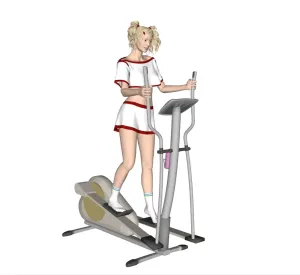 椭圆机健身人物SU模型 - SU模型免费下载_sketchup模型
