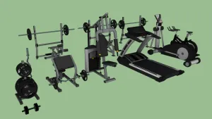 健身房器材SU模型 - SU模型免费下载_sketchup模型