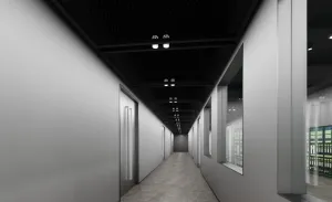 工业风办公走廊SU模型 - SU模型免费下载_sketchup模型