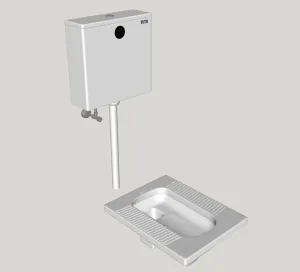 冲水箱抽水箱蹲便器SU模型 SU模型下载