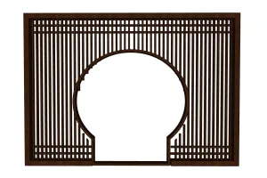 新中式月洞门隔断SU模型 SU模型下载
