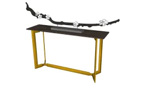 新中式梅花玄关桌SU模型 SU模型下载