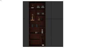 意式极简餐边柜SU模型 SU模型下载