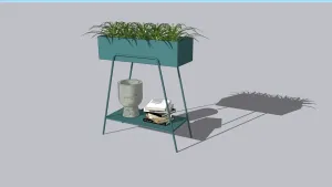 现代简约绿植架植物架SU模型 - SU模型免费下载_sketchup模型