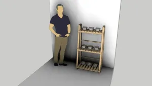 绿植架子植物花架SU模型 - SU模型免费下载_sketchup模型