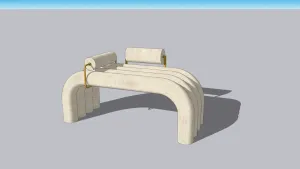 弧形靠背座椅SU模型 SU模型下载