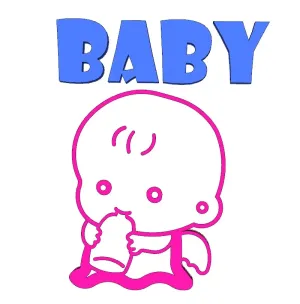 母婴店logo婴儿喝奶SU模型 SU模型下载