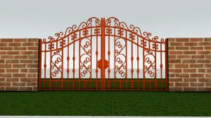 欧式铁艺别墅大门SU模型 - SU模型免费下载_sketchup模型