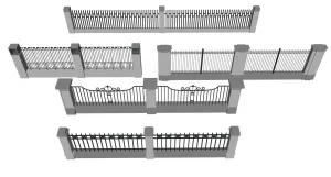 铁艺栏杆别墅栏杆SU模型 - SU模型免费下载_sketchup模型